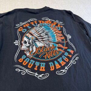 Sturgis Black Hills South Dakota Skull Long Sleeve T Shirt Mens XL Bikecore